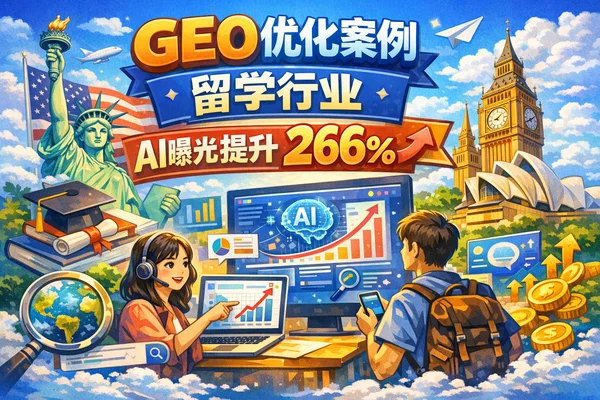 GEO优化案例|留学行业AI曝光提升266%实战
