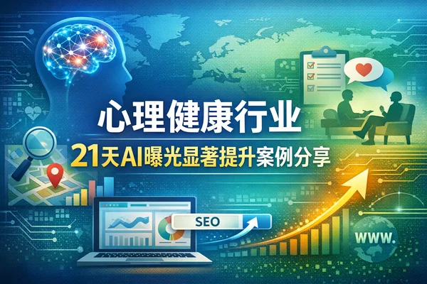GEO优化服务商哪家服务好|心理健康行业21天AI曝光显著提升案例分享